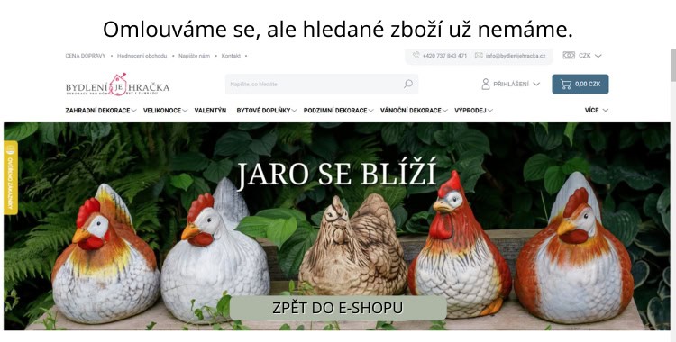 Omlouváme se, ale tady už nic není_